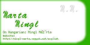 marta mingl business card